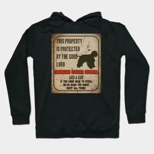 American cocker spaniel Silhouette Vintage Humorous Guard Dog Warning Sign Hoodie